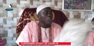 COVID-19: Olu of Eleyemo Distributes Palliatives to Community Residents