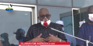 Gov. Akeredolu flags off distribution of face marks