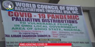 COVID-19: Oba Ogunoye doles out fresh Palliatives