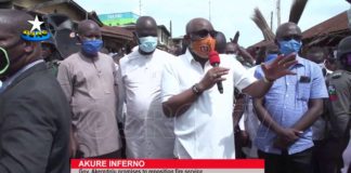 Governor Akeredolu to reposition Ondo State Fire Service