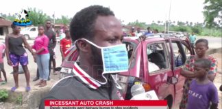 Owode residents want speed-breakers after overloaded bus kills septuagenarian palm wine seller