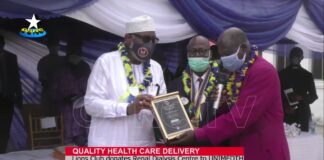 Lions Club International donates Renal Dialysis Centre to UNIMEDTH