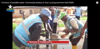 Provision of potable water: Community leaders in Ose Local government hail ODSG