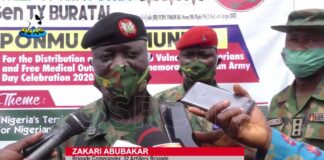 2020 Nigerian Army Day: Aponmu residents smile home with palliatives, free medicals, drugs