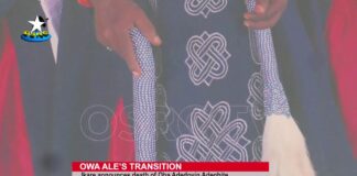 How Owa Ale Adegbite Adedoyin ‘Reappeared’ as Ikare begins rite for late Monarch.