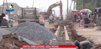 Contractor intensifies asphalt overlay of Roadblock-Orita Obele-Oke-Odu road