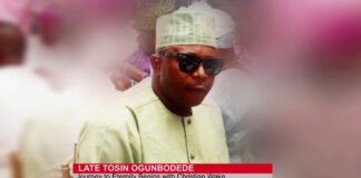 Akeredolu leads dignataries to Christain Wake of late COP, Tosin Ogunbodede