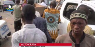 Auto Crash: One person feared dead in Akure