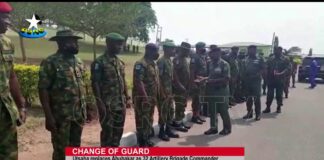 Raymond Utasaha replaces Zakari Abubarkar as 32 Artillery Brigade Commander