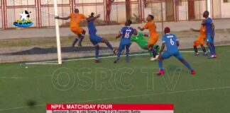 Sunshine Stars secure late minute equalizer to draw Lobi at Akure stadium
