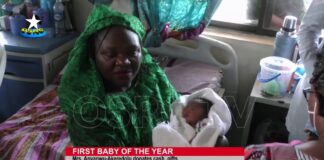 Ondo governor’s wife donates cash, gifts to First Baby of the Year