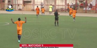 NPFL Matching 9: Kwara United Inflict Home Defeat On Sunshine Stars
