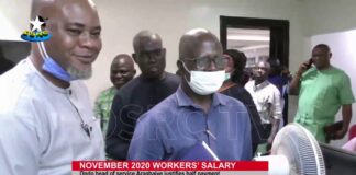 November 2020 Workers Salary:Head of Service, Aragbaiye apologises for partial payment
