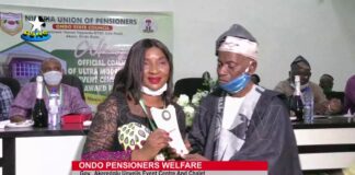 Akeredolu unveils Nigeria Union of Pensioners event centre, chalet