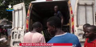 Alleged Food Blockage:Trailer load of items Arrive from the North.