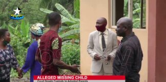 Alleged Missing Child:Court grants custody to adopted parents.