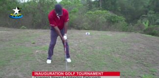 Inauguration Golf Tournament: Organisers reward outsiding Participants.