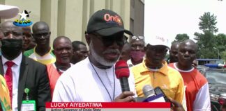 National Sports Festival:Ondo Acting Governor, Aiyedatiwa asks Contingent to go for Medals