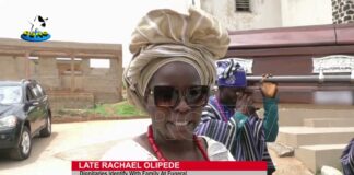 Children, family members bid late Mrs Rachael Olipede farewell