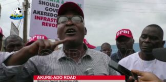 Residents, motorists protest deplorable state of Akure-Ikere road