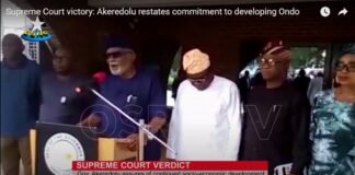 Supreme Court victory: Akeredolu restates commitment to developing Ondo
