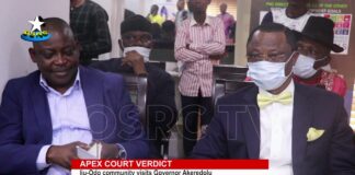 Ondo South community congratulate Akeredolu over Court victory.