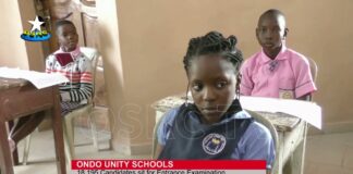 Ondo State Unity School Admission: Over 18 thousand candidates sit for examination in 52 centers
