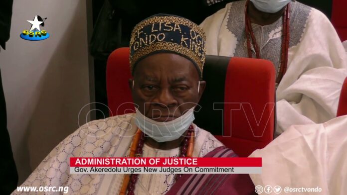 Akeredolu-swears-in-new-CJ-Akintoroyetwo-others-tells-them-what-to-do