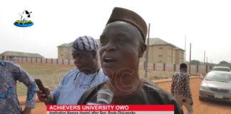 Achievers University, Ọwọ names Hostel after Sen. Bode Olajumoke
