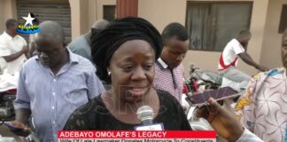 Adebayo Omolafe’s Legacy:Wife of departed lawmaker donates motorcycles to constituents