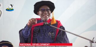 Gov. Akeredolu recommends urgent restructuring of Nigeria for rapid development