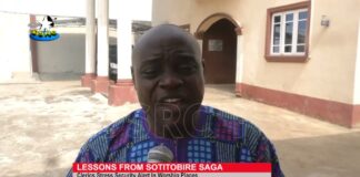 Sotitobire: Clerics stress security alertness in worship places