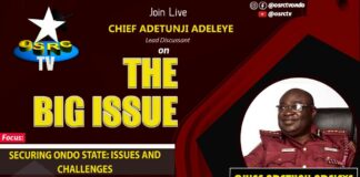 OSRC TV || THE BIG ISSUE || SECURING ONDO STATE: ISSUES AND CHALLENGES || 3RD DECEMBER 2021