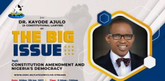 The first edition of OSRC’S television current affairs programme,the big issue for the year 2022 holds today at half past five o’clock in the evening.