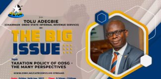 OSRC TV || THE BIG ISSUE || TAXATION POLICY OF ODSG – THE MANY PERSPECTIVES || (LIVE)