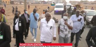 Akeredolu inspects 4.7km road dualisation project in Owo