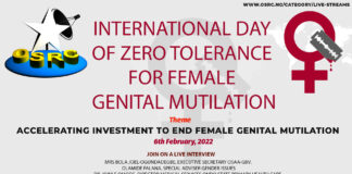 OSRC TV || International Day Of Zero Tolerance for Female Gender Mutilation(FGM) || 6TH FEB. 2022 || LIVE