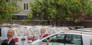 Breaking!!! 2023 general elections: CBN campaign vehicles surface in Abuja.