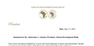 Breaking… 2023 race: AfDB president Akinwumi Adesina declines invitation
