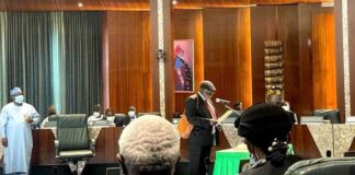 Breaking…….Supreme court: President Buhari swears in Ariwoola Acting Chief Justice of Nigeria .