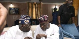 Happening now…..2023 presidential race: Tinubu visits Obasanjo for consultation.