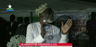 Governor Akeredolu restates commitment to developing Òndó despite economic difficulties