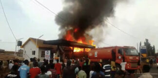 Fire guts petrol station in Akure