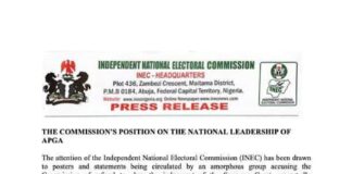 INEC clarifies stance on national leadership of APGA