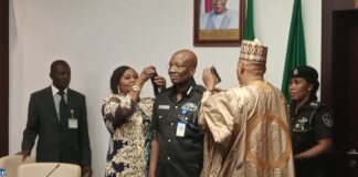 Vice President Kashim Shettima Decorates Kayode Egbetokun As The New Acting Inspector General Of Police.