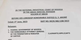 COURT STOPS PROPOSED TUC, NLC STRIKE