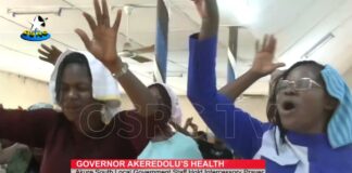 Akure South Local Government staff hold intercessory prayer for Gov. Akeredolu