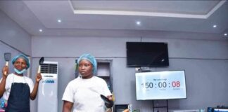 Cook-a-thon: Ondo lady, Chef Deo completes 150-hour Cooking