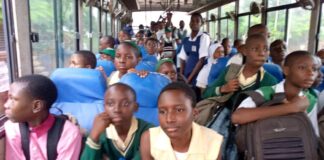 Pictures: Free School Shuttle Buses resume in Ondo State