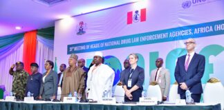 HONLAF: We’re committed to fight against illicit drugs – President Tinubu. Assures NDLEA of support, tools to curtail drug scourge, as Marwa asks counterparts to raise the bar across AfricaPresident Bola Ahmed Tinubu has expressed his administration’s commitment to the country’s fight against substance abuse and illicit drug trafficking as part of efforts to curtail the global drug problem, even as he assured he’ll continue to provide necessary support and tools for the National Drug Law Enforcement Agency, NDLEA, to fulfil its mandate.The President gave the assurances while declaring open the 31st meeting of Heads of National Drug Law Enforcement Agencies, Africa, HONLAF, at the Abuja Continental Hotel, Abuja on Tuesday 26th September 2023. Represented by the Vice President Kashim Shettima, the President said: “This administration will continue to provide the necessary support, motivation, and tools for the NDLEA to fulfill its mandate. We understand the connection between the success of the fight against substance abuse and illicit drug trafficking andthe attainment of a number of goals on our socio-economic and security agenda.”According to him, “For us, the commitment to the fight against drug trafficking and substance abuse is not just a matter of policy; it is a moral imperative. We recognize that a population at war with drugs is not a dividend but a liability. We believe that the future of our youth, the strength of our institutions, and the well-being of our communities depend on our ability to eradicate this threat. So, I must appeal to you to see this gathering as an avenue for the exchange of novel ideas and the development of practical strategies. We must consolidate established contacts, operational partnerships, and cooperation to ensure that the outcomes of this four-day deliberation advance public safety and the emergence of drug-free African communities.“Our strength has always been our proactive actions to prevent any individual or group from turning our countries into a minefield of drug trafficking. So, we must prioritize prevention, education, and rehabilitation to empower our youth with knowledge and opportunities. We must steer them away from the treacherous path of drug abuse and trafficking and protect our economy from the consequences of their actions.”While emphasising the threat posed to countries by drug scourge, the President said urged participants attending the conference to seize the opportunity of the gathering to come up with novel strategies to dismantle drug cartels across the African continent. “We are at the mercy of a threat that knows neither race nor geography, neither gender nor social class. This threat has crossed borders and destroyed societies and dreams. Without the moral commitment of the men and women in this room, this threat would have left cities, countries, and even civilizations erased. So, I must commend you for your sacrifices in the bids to keep our world drug-free, sane and safe.He said the choice of Nigeria for the conference is a profound recognition of the campaign and fight against illicit drugs led by the National Drug Law Enforcement Agency (NDLEA). “We are hosting the 31st HONLAF meeting here to reassure you of our promise to participate in building a world not threatened by the infiltration of illicit drugs. Over the decades, criminal organizations have attempted to breach our security measures in their business of polluting nations and minds. But while it’s a compliment that drug-law enforcement organizations are a threat to their criminal empires, their desperation must never be taken for granted. Without you as gatekeepers of healthy nations, humanity as we know it would have long been perverted. So, on behalf of the world, I say: thank you, thank you to all of you who have kept us from being polluted and destroyed”, he added.While citing the details of the 2023 world drug report as a challenge for Africa, Chairman/Chief Executive Officer of NDLEA, Brig. Gen. Mohamed Buba Marwa (Retd) charged his counterparts across the continent to strengthen operational networks and raise the bar in the drug war. “Drug use disorders are harming health, including mental health, safety and well-being, while the harms caused by drug trafficking and illicit drug economies are contributing to many of these threats, from instability and violence to environmental devastation. Young people are using more drugs than previous generations, and the majority of people being treated for drug use disorders in Africa are under the age of 35. What is worse, the availability of treatment and other services has not kept pace with these developments, and women in particular are suffering from treatment gaps.“The world drug problem, in all its forms and manifestations, affects all of us. The stakes are especially high for Africa. No one country can tackle a problem of this magnitude alone; just as well, the world drug problem cannot be tackled solely through international policymaking; it also requires effective implementation and collaboration among practitioners. This is where the HONLAF comes in. The meeting is very important, as it enables its parent body, the UN Commission on Narcotic Drugs, to learn about current regional drug trends, threats, and emerging challenges from practitioners and law enforcement experts, from all parts of the continent. We need regional perspectives to enrich the global policy discussion, and HONLAF is the opportunity to bring the African perspective to the global level. The sessions provide a platform to share knowledge and practices and learn from each other.“The 31st meeting will indeed provide an opportunity for us to raise the bar and break new ground in different areas of our operations and collaborative efforts. I am as excited as a lot of us in this hall are to make presentations, listen to others, and share experiences that will positively shape our operations and redefine our cooperation at the end of this conference.”In his remarks at the ceremony, Attorney General of the Federation and Minister of Justice, Lateef Fagbemi, SAN represented by the Director, International Criminal Justice Cooperation, Federal Ministry of Justice, Mrs. Nkiruka Jones-Nebo said “It is imperative that this conference remains proactive in addressing the legal complexities that may impede seamless cooperation in intelligence sharing, joint operations, and training. These barriers must be dismantled to prevent any loopholes that could potentially facilitate the activities of drug cartels operating across our borders. The Federal Ministry of Justice stands committed to providing unwavering support and efficient systems to empower NDLEA in its mission.”Also speaking at the event, Country Representative of the United Nations Office on Drugs and Crime, UNODC, Oliver Stolpe said the drug problem has changed from what it used to be 20 years ago. “Today, the picture is different, local consumption is increasing, and increasingly problematic. We need a balanced approach to supply and demand reduction. We need to invest in prevention and in treatment. And, we need alternatives to imprisonment for drug users that are more effective and help decongesting prisons. At the same time, we need to strengthen cooperation between countries along drug trafficking routes with the aim of dismantling the ever more sophisticated trafficking networks”, he stated.The Executive Director, UNODC, Ghada Fathi Waly and the Chairman, UN Commission on Narcotic Drugs who both spoke via video messages expressed support for the gathering and charged delegates to maximise the opportunities provided by the platform.One of the highpoints of the ceremony was the presentation of a report on Organised Crime in Nigeria: A Threat Assessment (NOCTA) produced by the National Institute for Security Studies in collaboration with security agencies and supported by the UNODC. Speaking on the report, Commandant of NISS, Ayodele Adeleke said “With investigations to connect transit and production countries, the report is hoped to encourage other partnerships to create a coalition that fights organised crime in partnership and collaboration. We must not give up, let us give Nigeria the true future it deserves.”